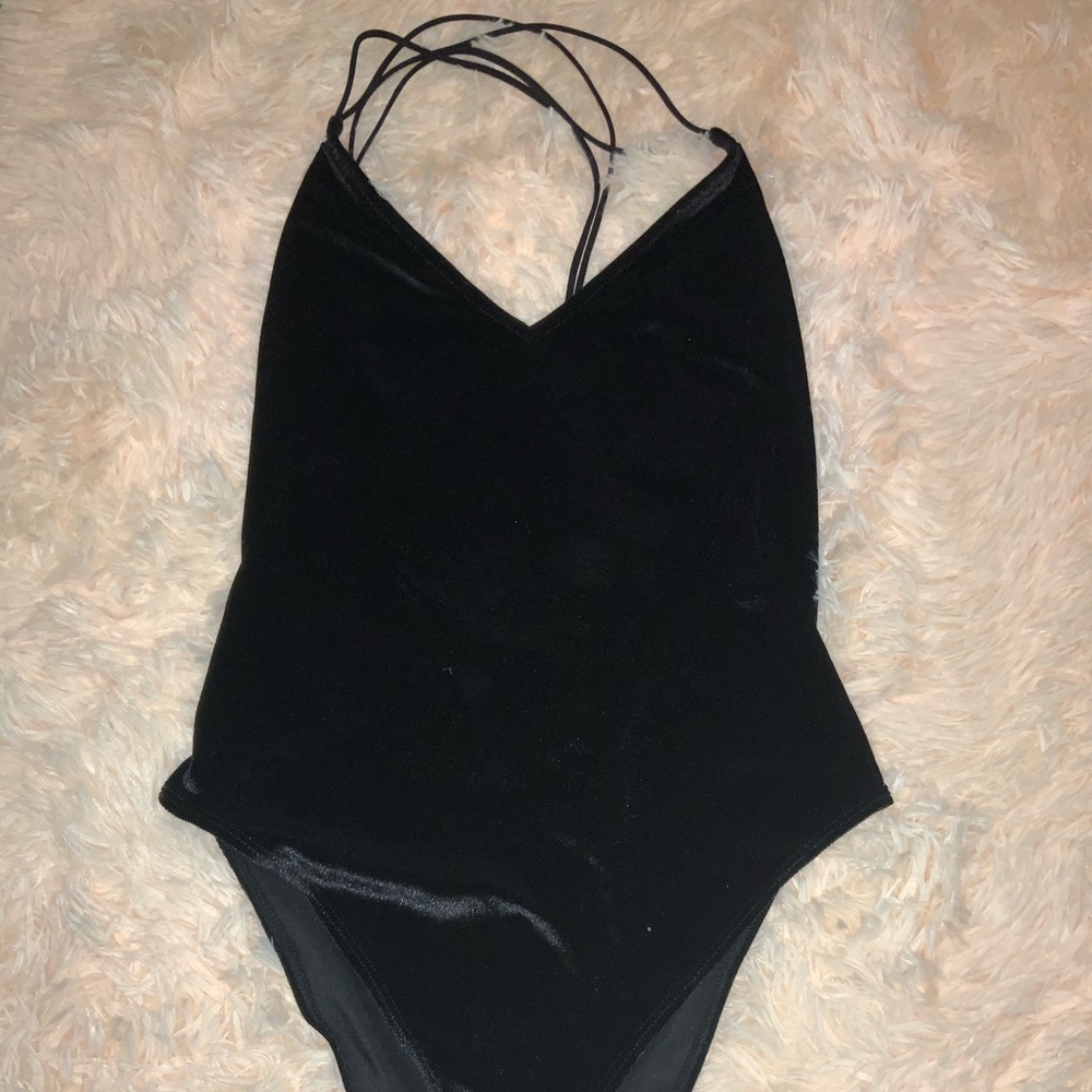 Black Velvet Body Suit